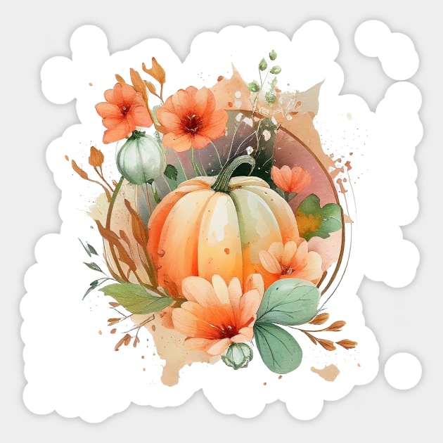 Fall Pumpkin Sticker by Mixtgifts